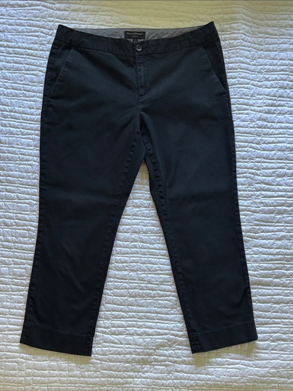 Banana Republic Black Women's Cropped pant - Hampton Fit